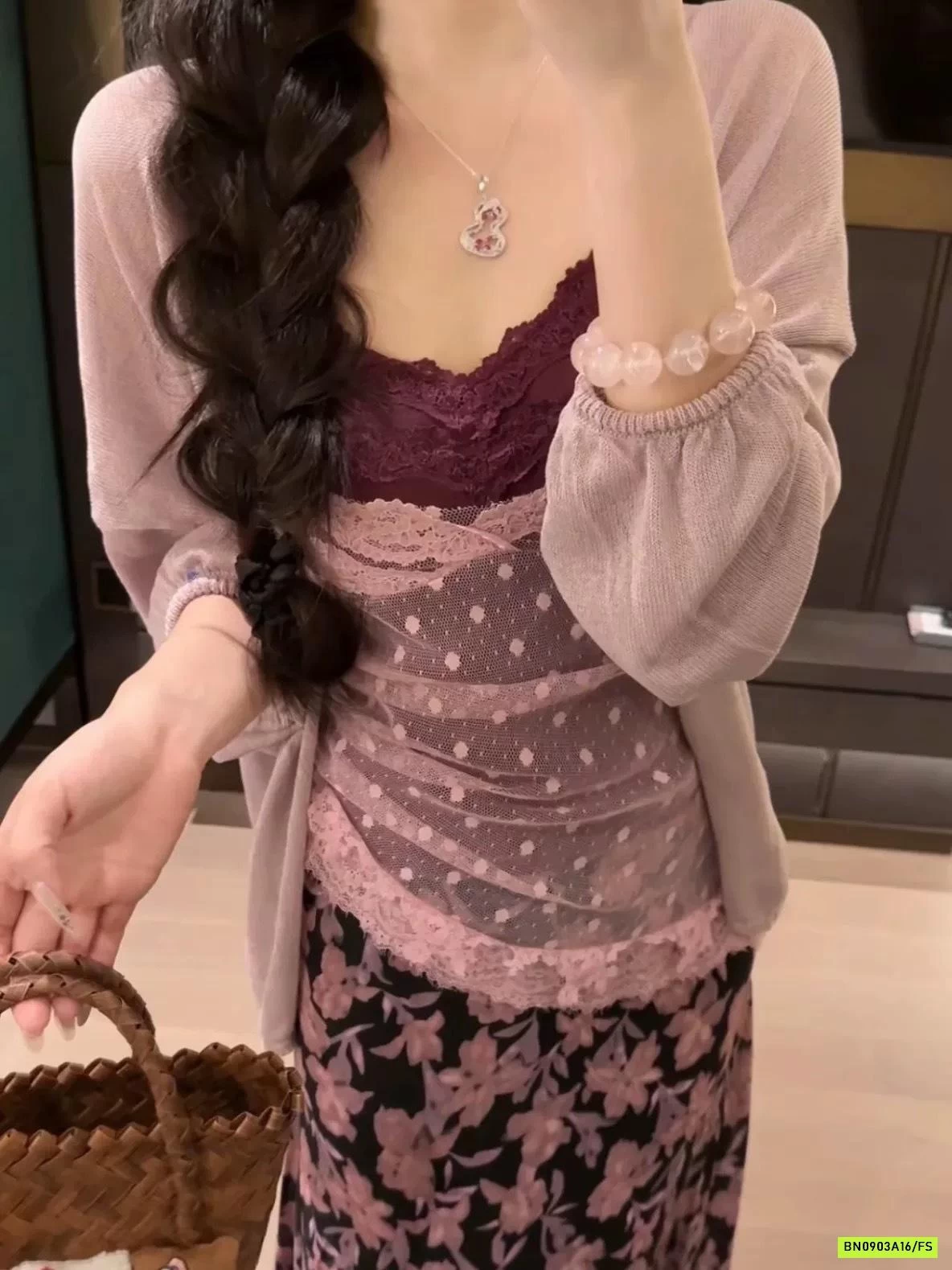 ÁO 2 DÂY PHỐI REN