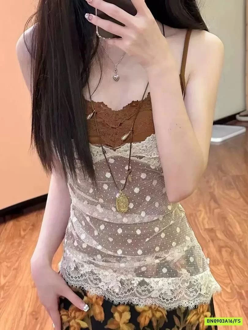 ÁO 2 DÂY PHỐI REN