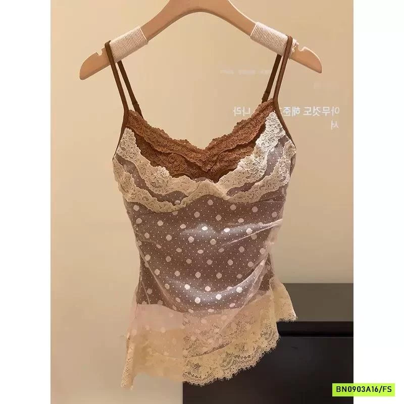 ÁO 2 DÂY PHỐI REN