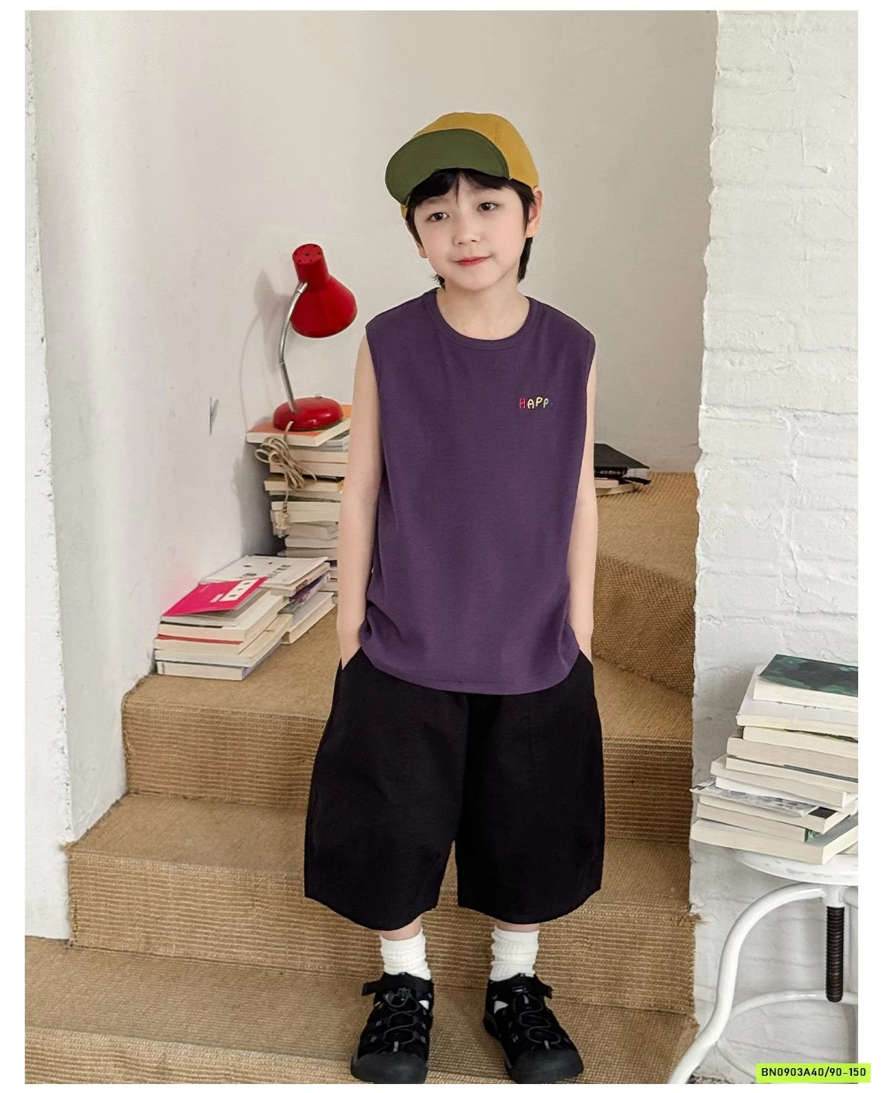 ÁO SÁT NÁCH THÊU HAPPY AX6046 AOAOKIDS