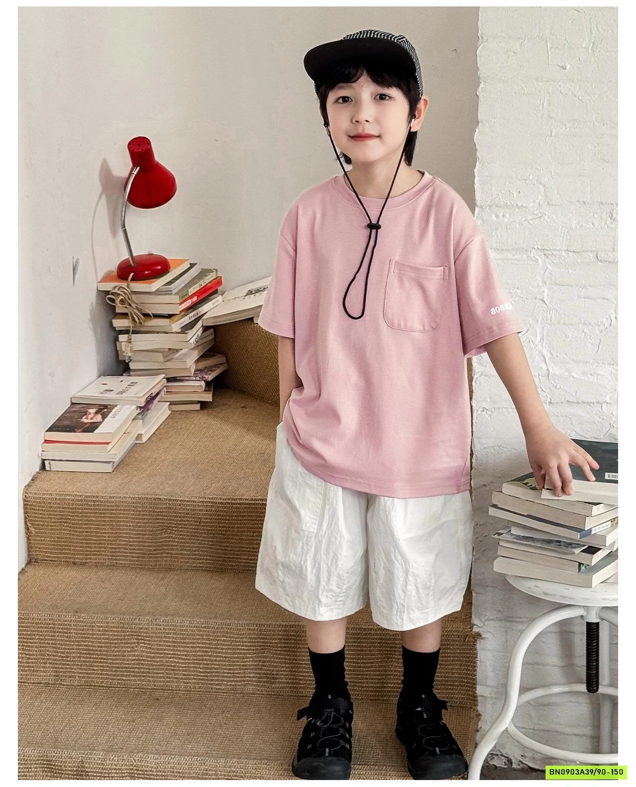 ÁO THUN TRƠN TÚI NGỰC AX6005 AOAOKIDS