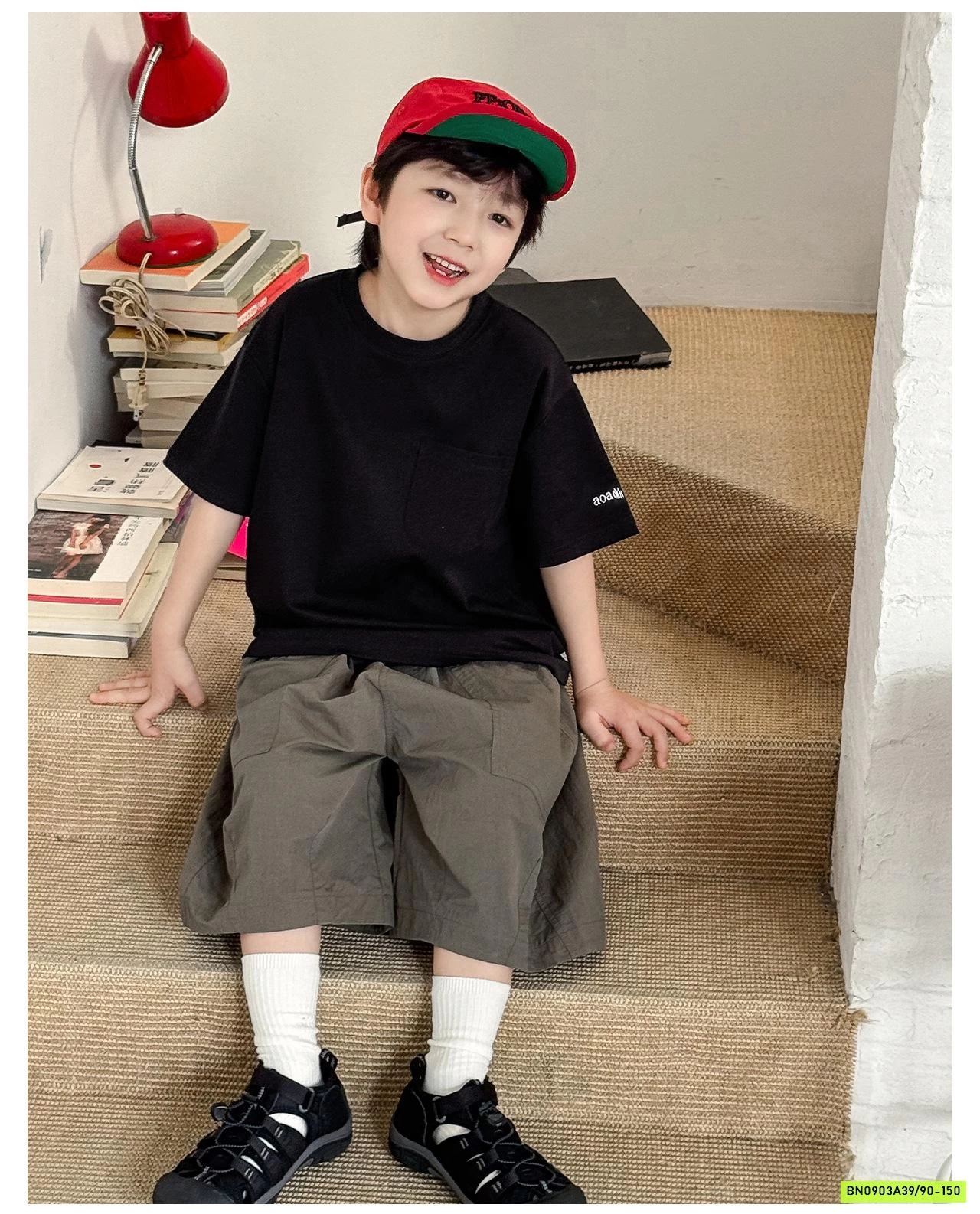 ÁO THUN TRƠN TÚI NGỰC AX6005 AOAOKIDS