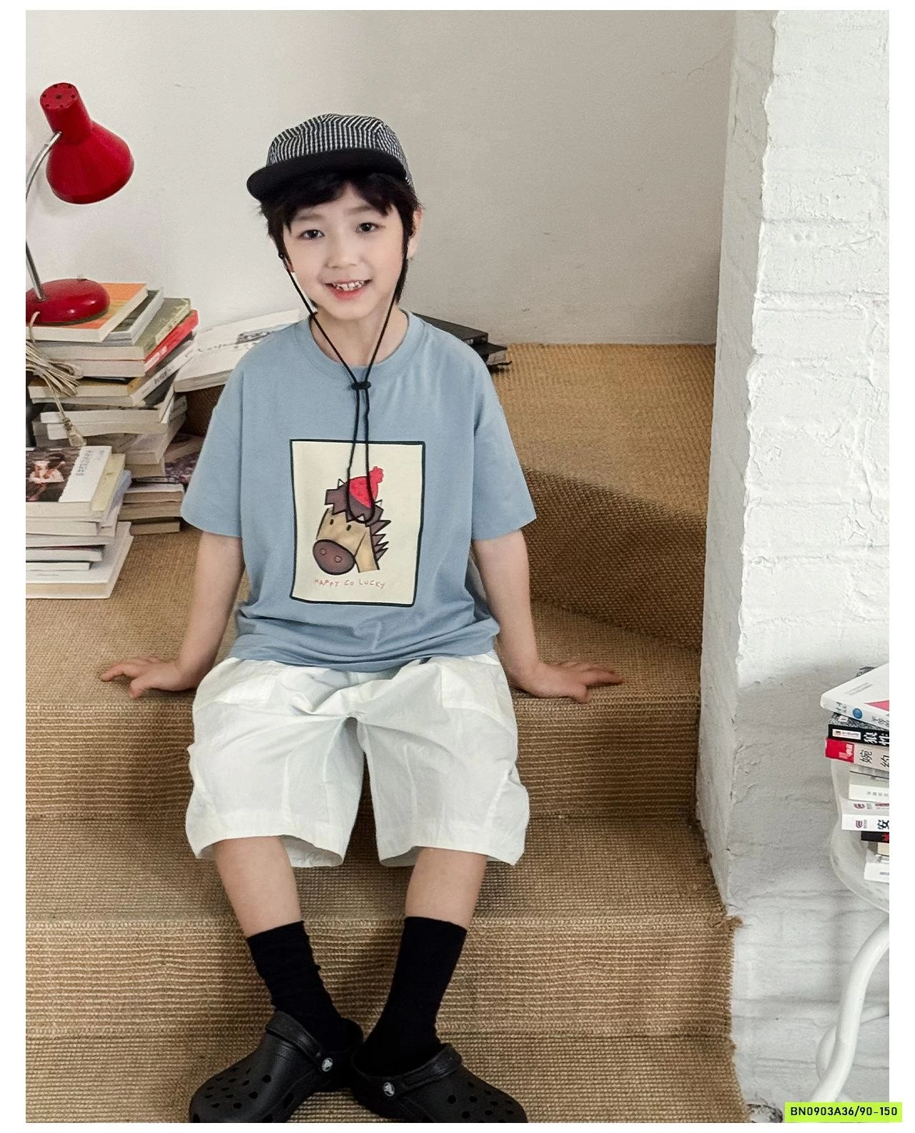 ÁO THUN NGỰA MIX SHORT GIÓ AOAOKIDS