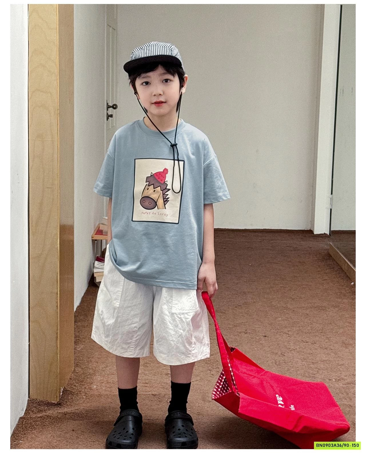 ÁO THUN NGỰA MIX SHORT GIÓ AOAOKIDS