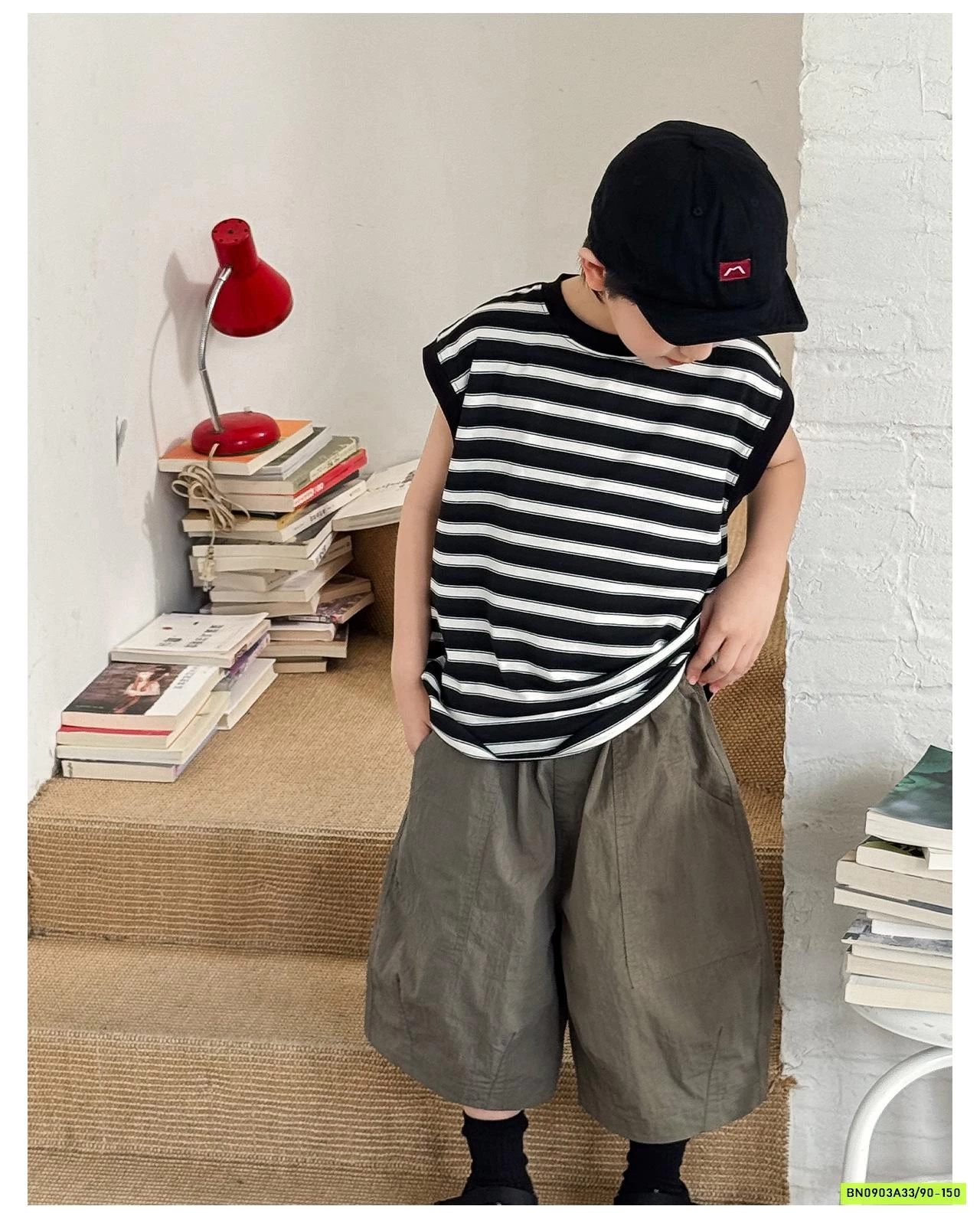 TANKTOP KẺ MIX SHORT GIÓ AOAOKIDS