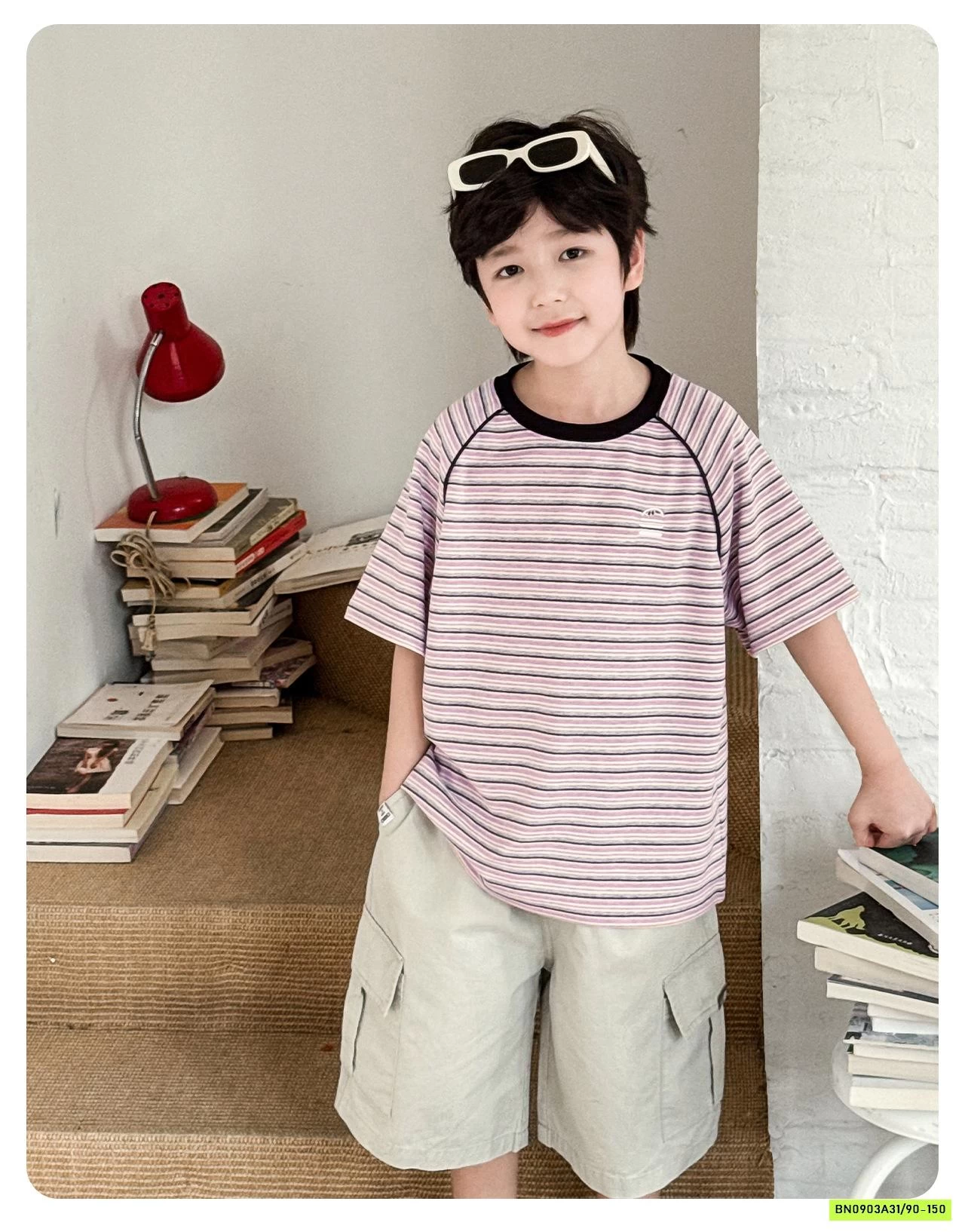 ÁO THUN KẺ BASIC AX6075 AOAOKIDS