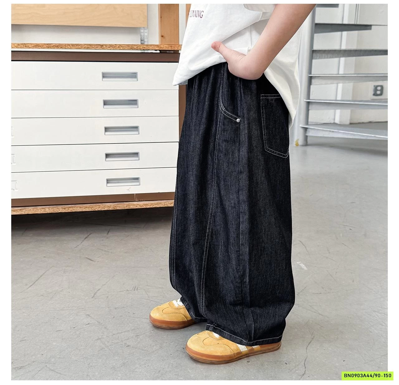 BAGGY DENIM CHỈ NỔI AX6063 AOAOKIDS