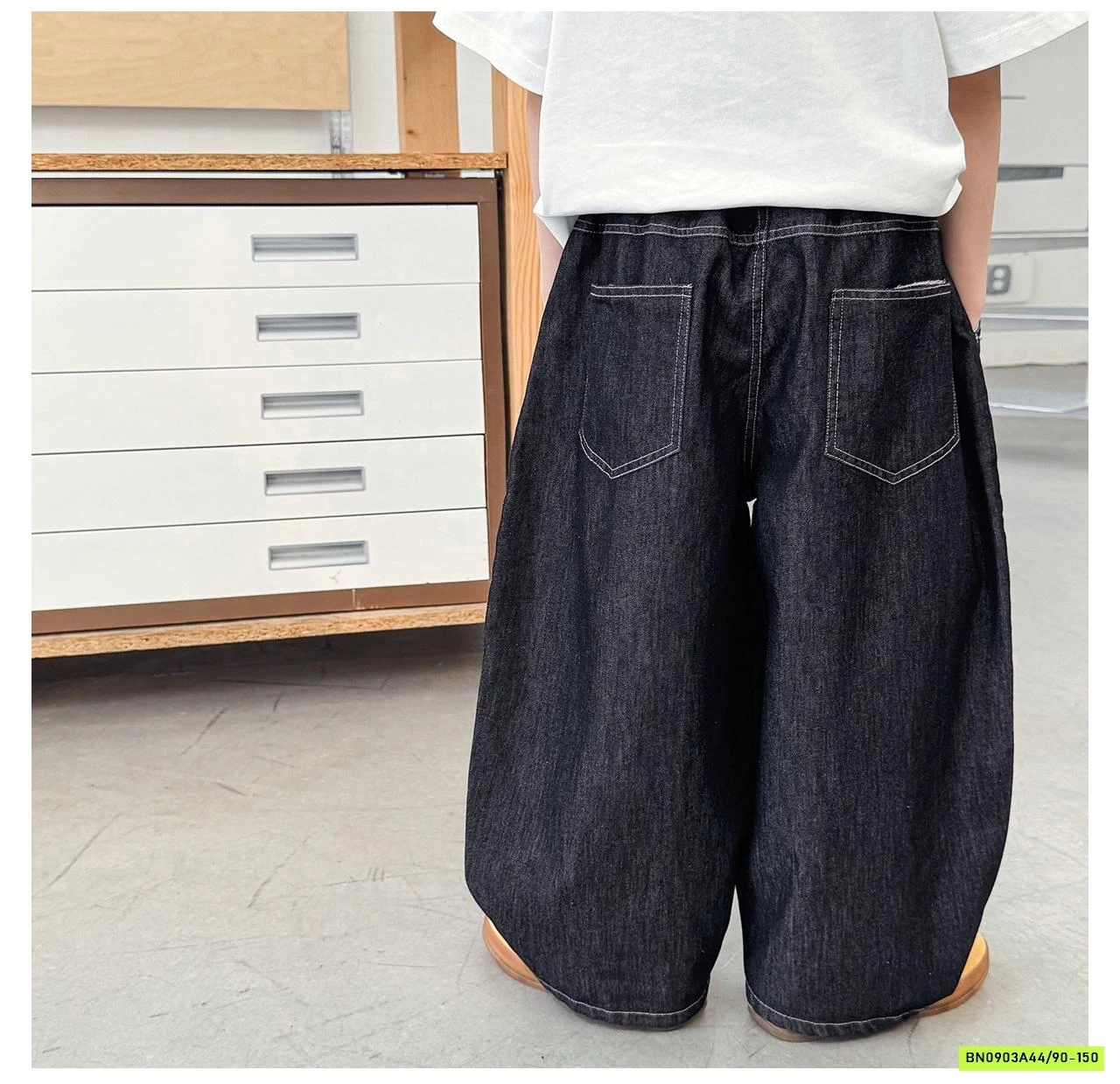 BAGGY DENIM CHỈ NỔI AX6063 AOAOKIDS