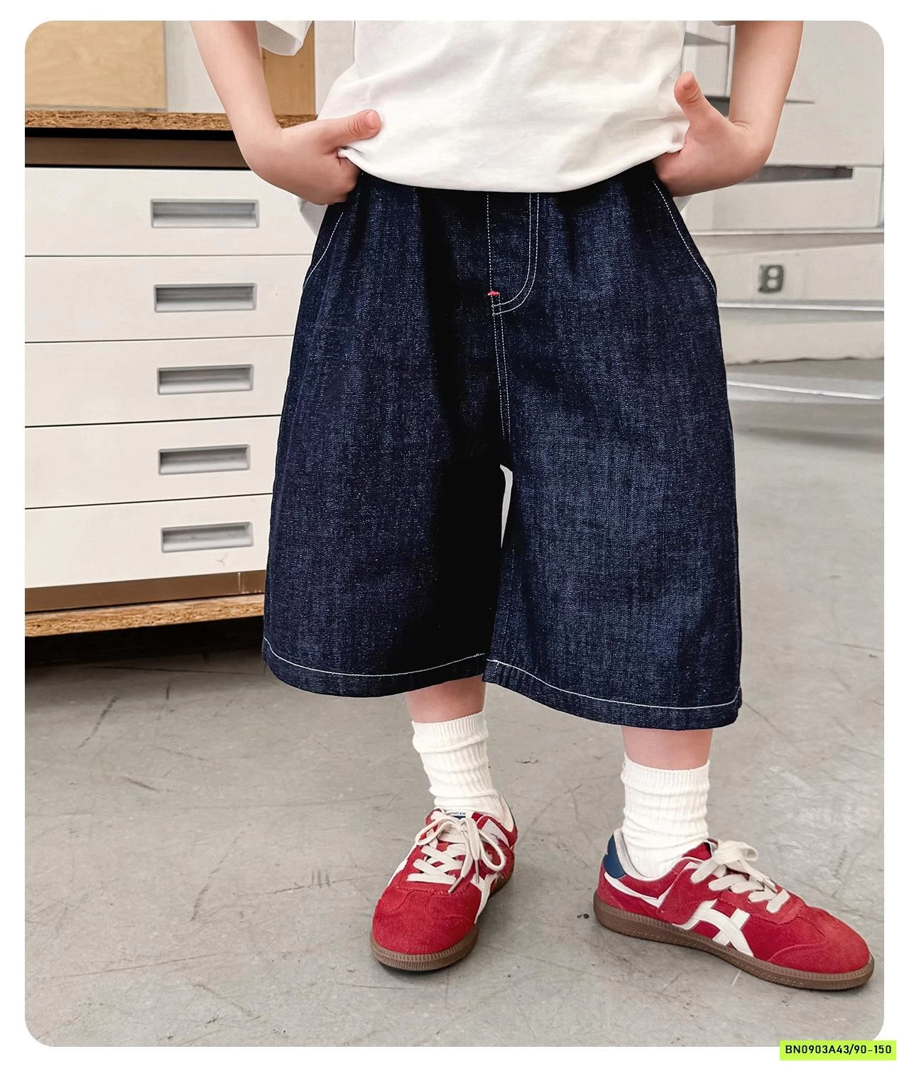 SHORT DENIM BASIC AX6060 AOAOKIDS