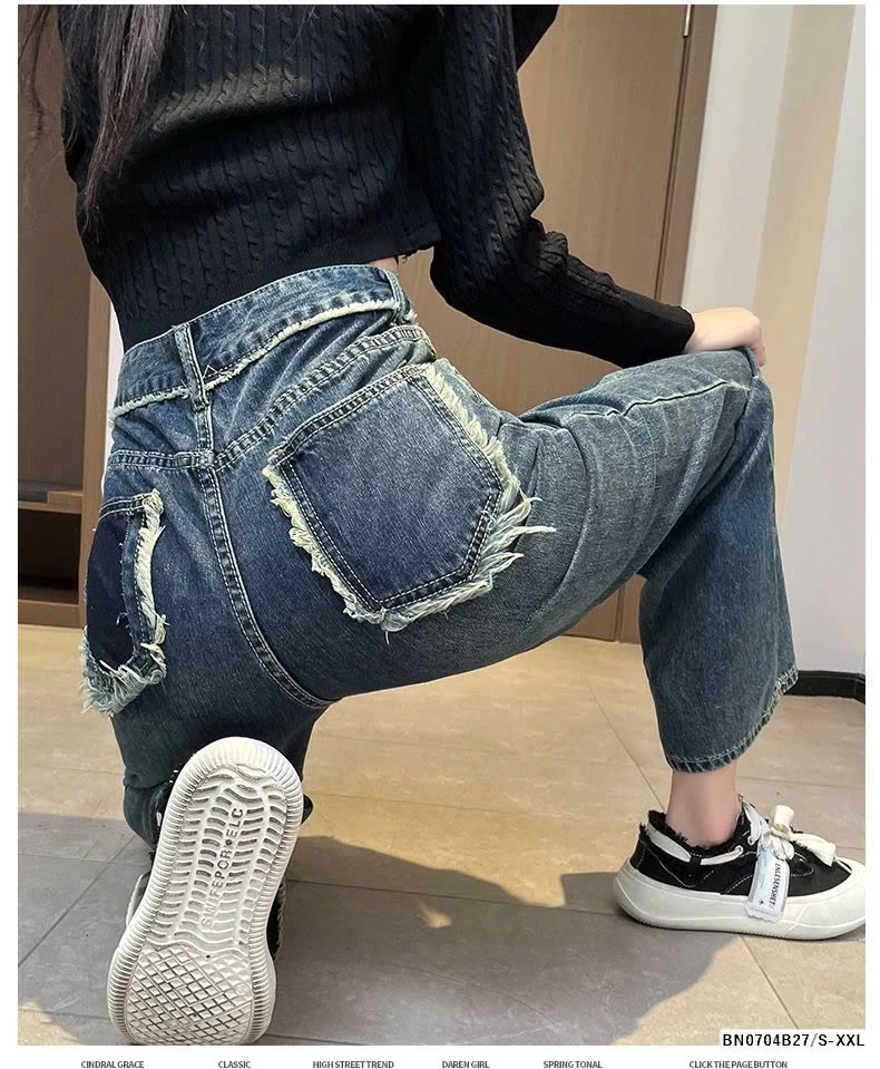 QUẦN JEAN ỐNG ĐỨNG TÚI RÁCH