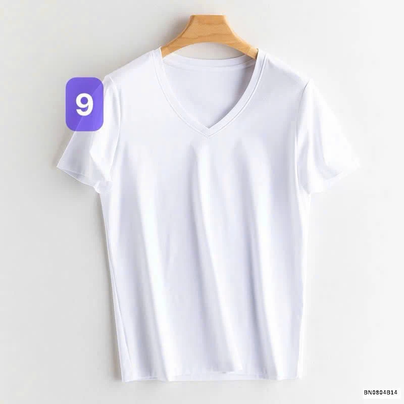 ÁO THUN TENCEL TRƠN CỔ TIM - CỔ TRÒN