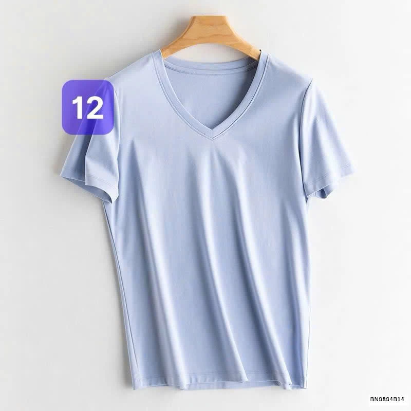 ÁO THUN TENCEL TRƠN CỔ TIM - CỔ TRÒN