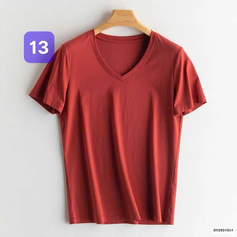 ÁO THUN TENCEL TRƠN CỔ TIM - CỔ TRÒN