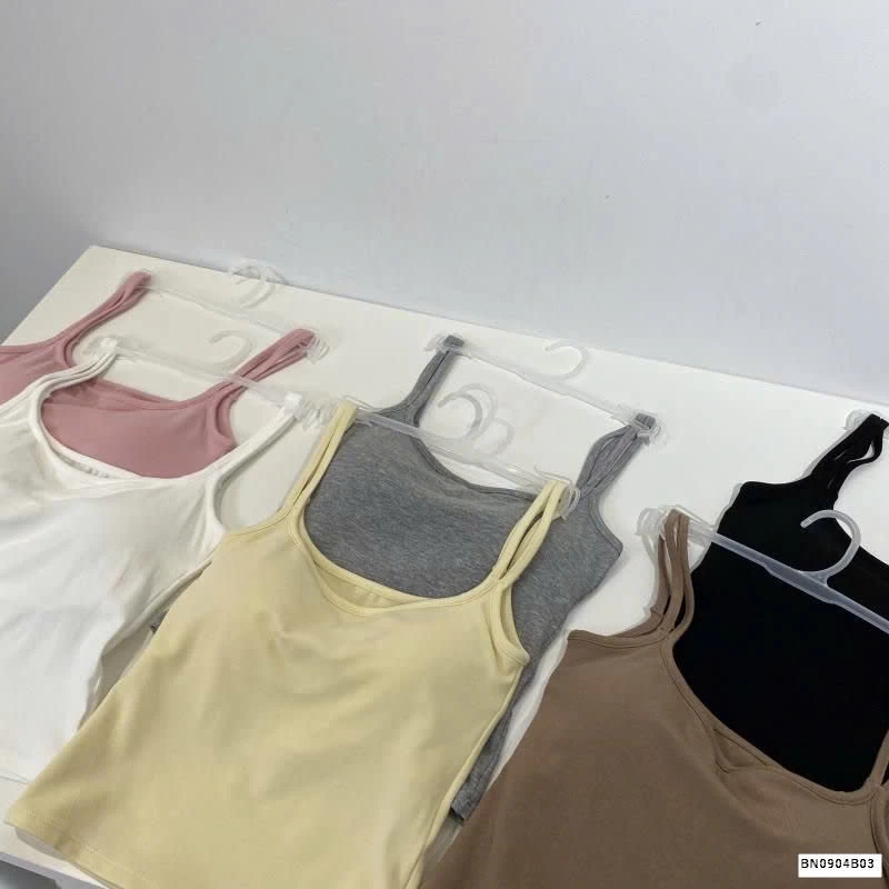 ÁO COTTON 2 DÂY KÈM BRA