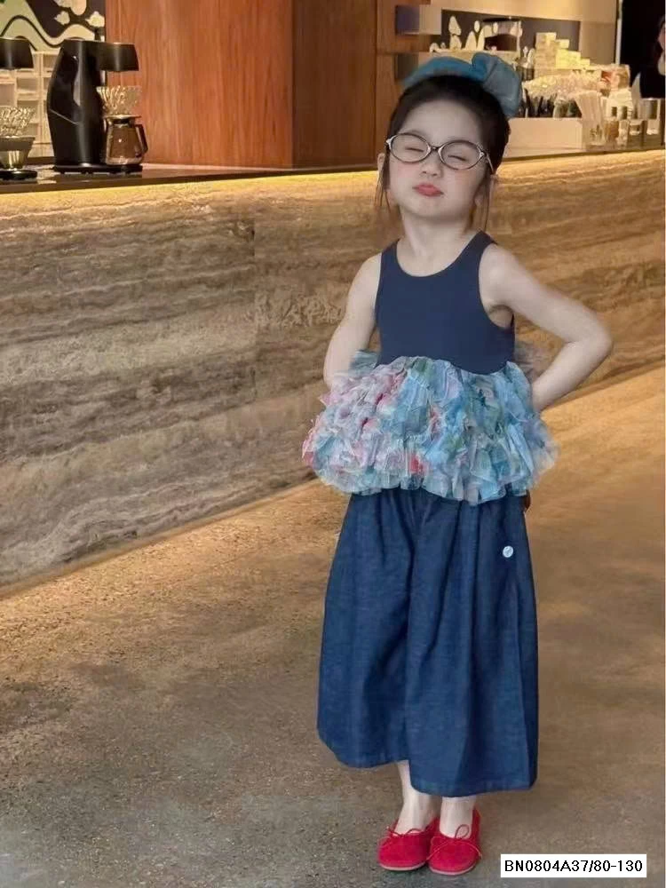 SÉT JEANS SUÔNG PHỐI VOAN SẮC MÀU