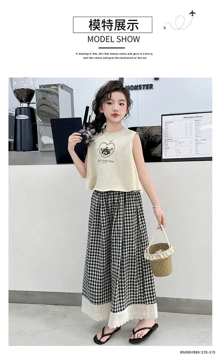 SÉT ÁO SÁT NÁCH QUẦN ỐNG RỘNG CARO