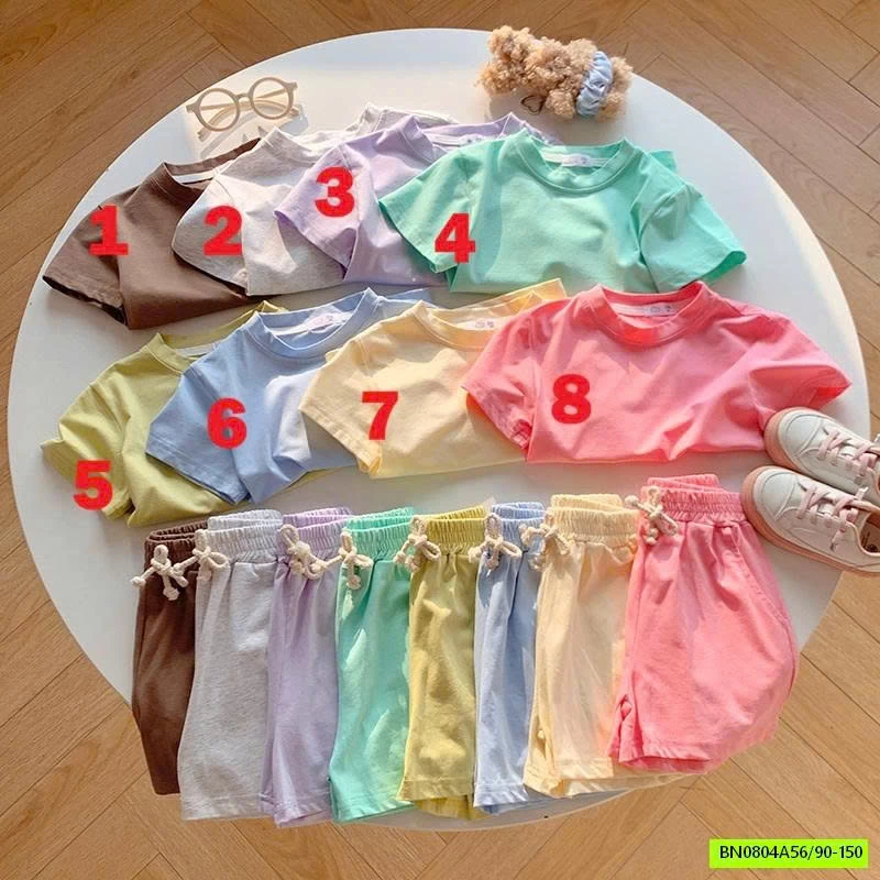 BỘ COTTON CỘC TRƠN MÀU