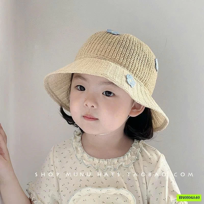 MŨ CÓI ĐÍNH HOA XINH BÉ GÁI