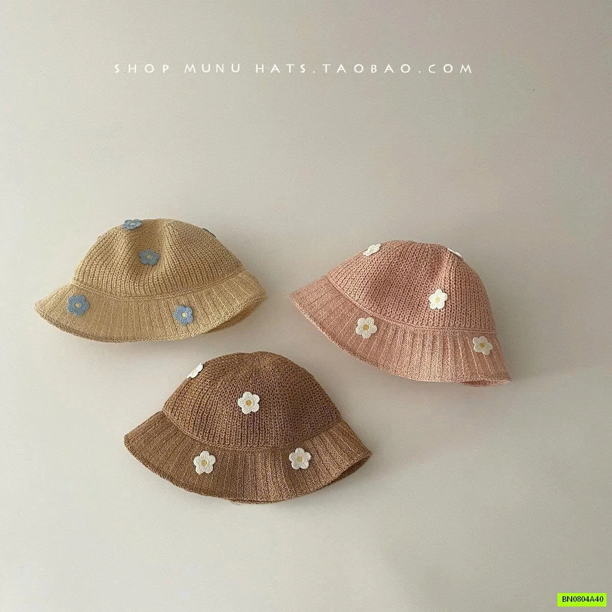 MŨ CÓI ĐÍNH HOA XINH BÉ GÁI