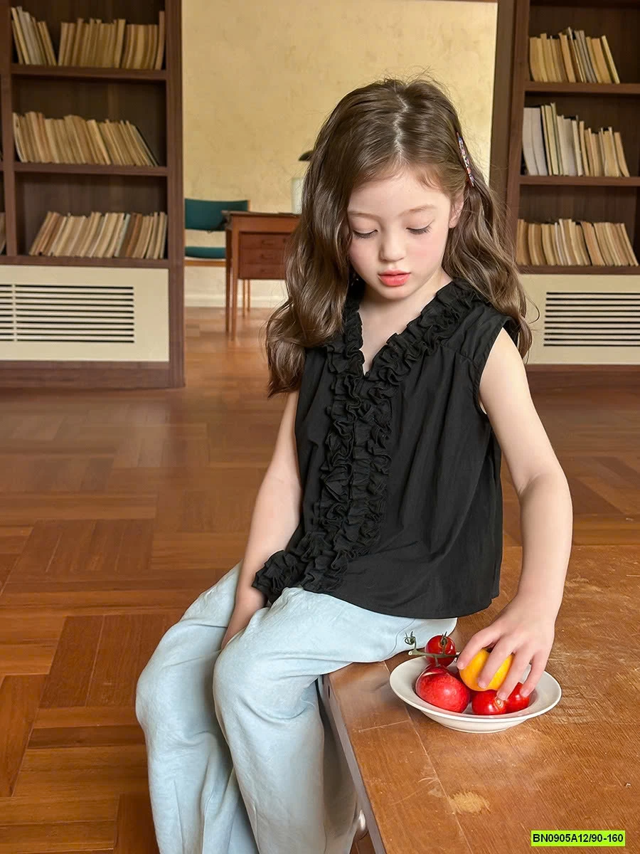 SƠ MI SÁT NÁCH VIỀN BÈO 25C068 AMBB