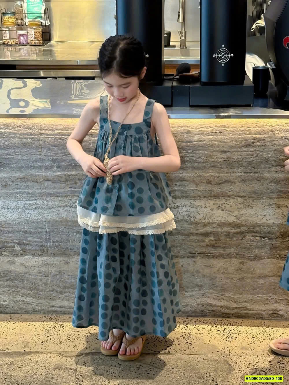 COUPLE XANH CHẤM BI KUMAIKIDS