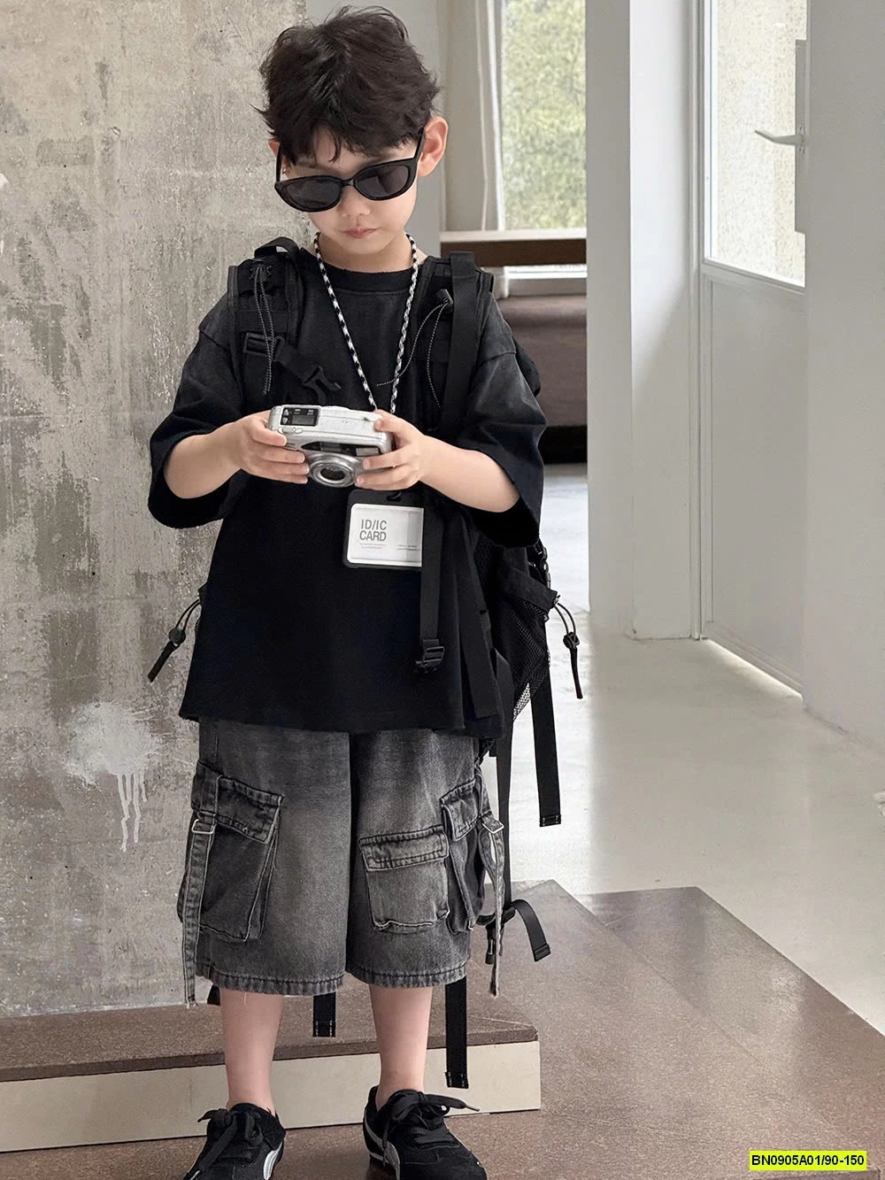 ÁO LOANG MIX SHORT ĐEN