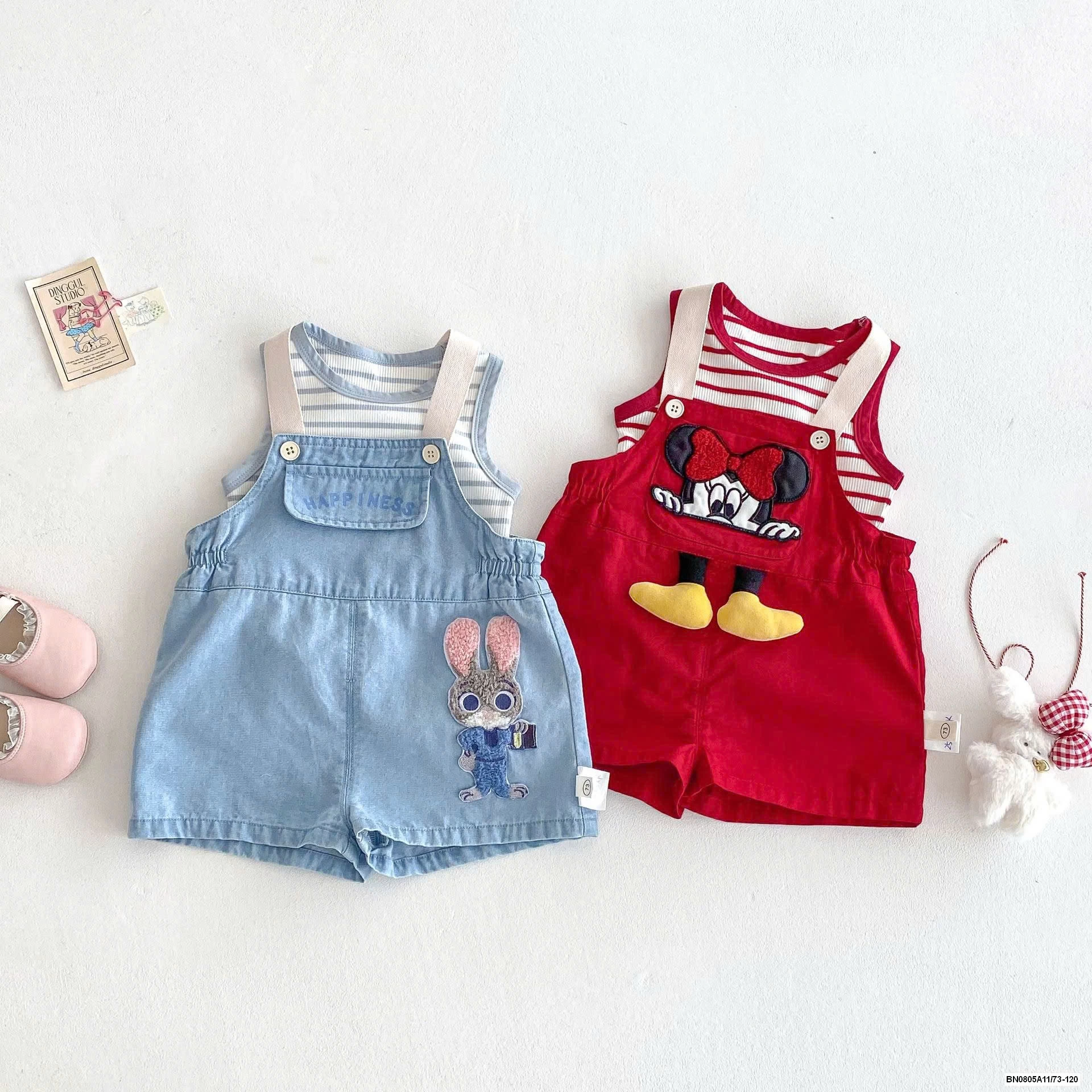 SÉT YẾM KUTE MIX ÁO KẺ