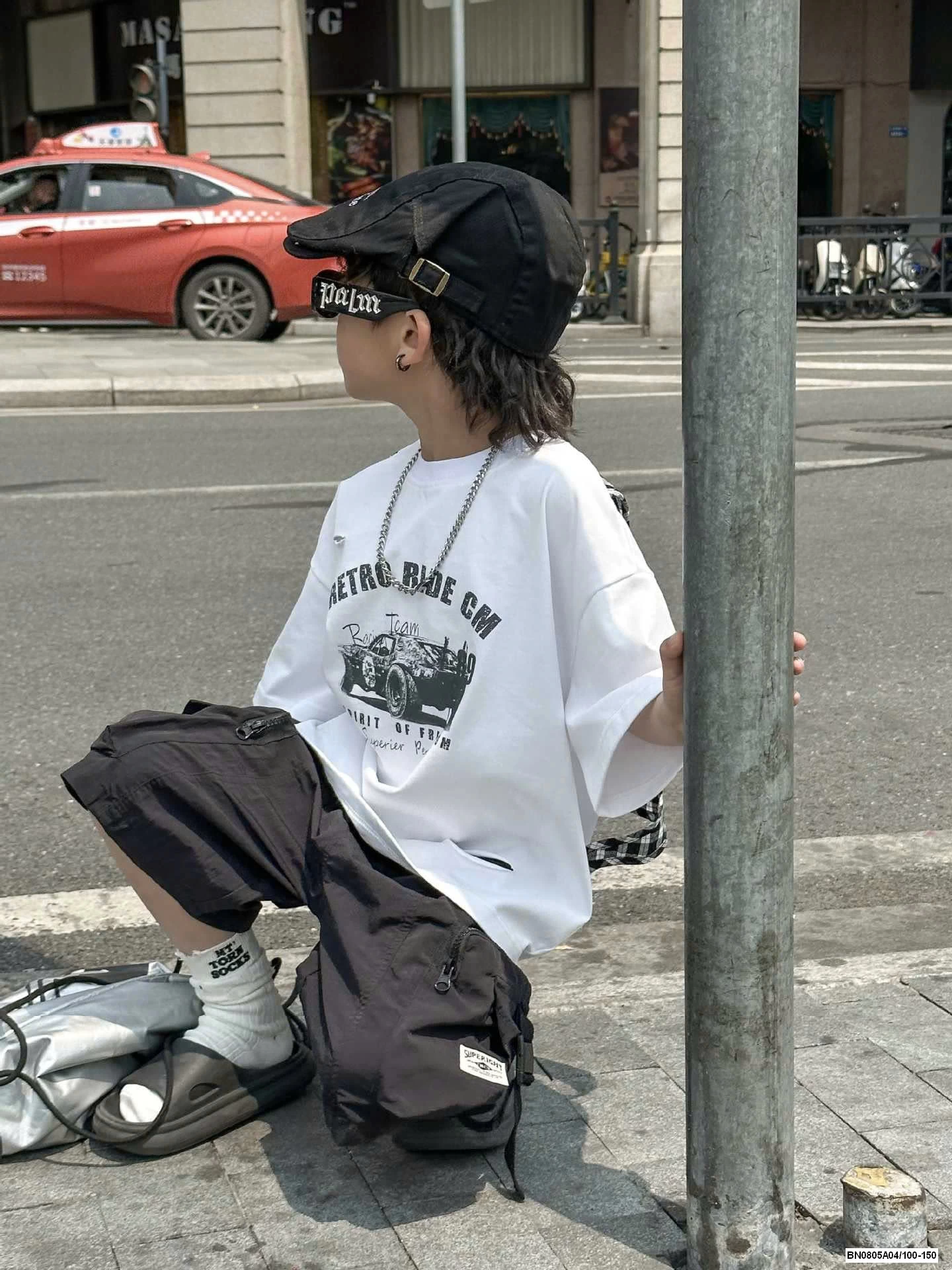 ÁO THUN RÁCH PHỐI CARO