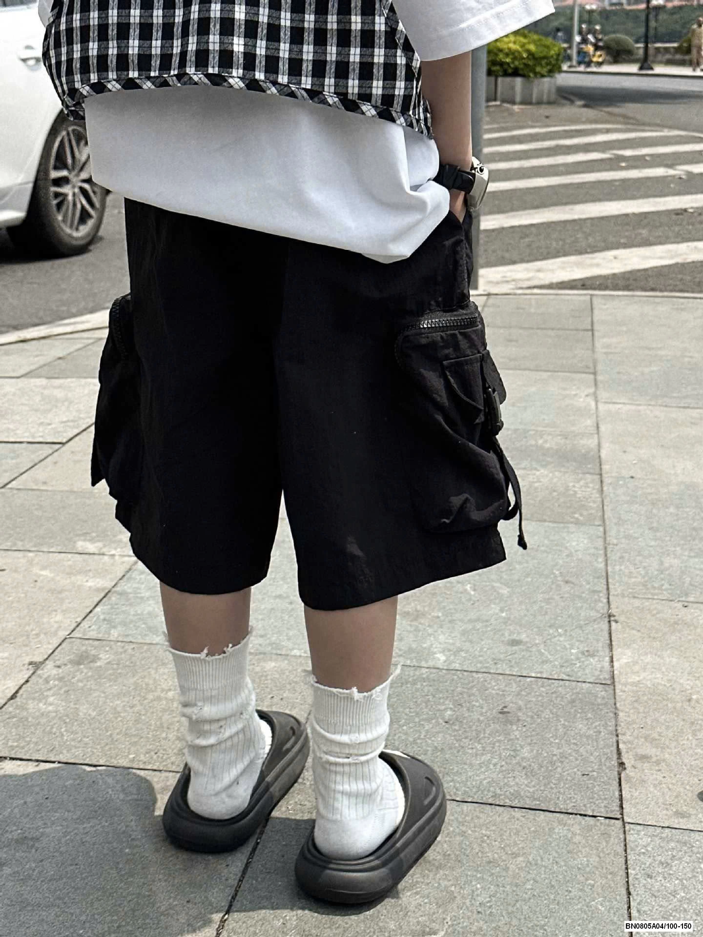 ÁO THUN RÁCH PHỐI CARO