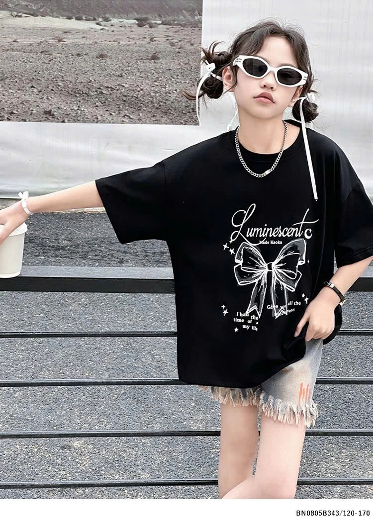 SÉT ÁO THUN NƠ MIX QUẦN SHORT JEAN TUA RUA