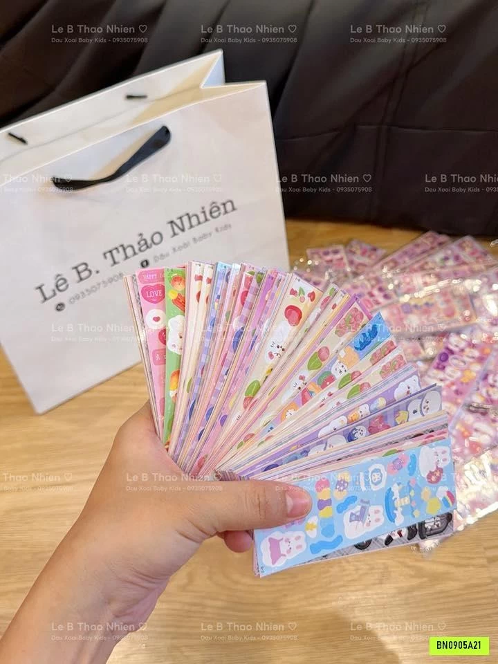 SÉT 200 STICKER DÁN CUTE CHO BÉ YÊU