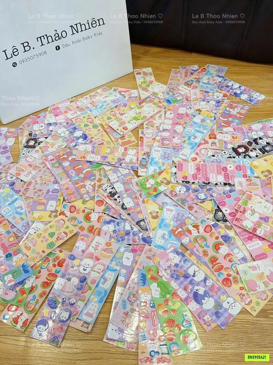 SÉT 200 STICKER DÁN CUTE CHO BÉ YÊU