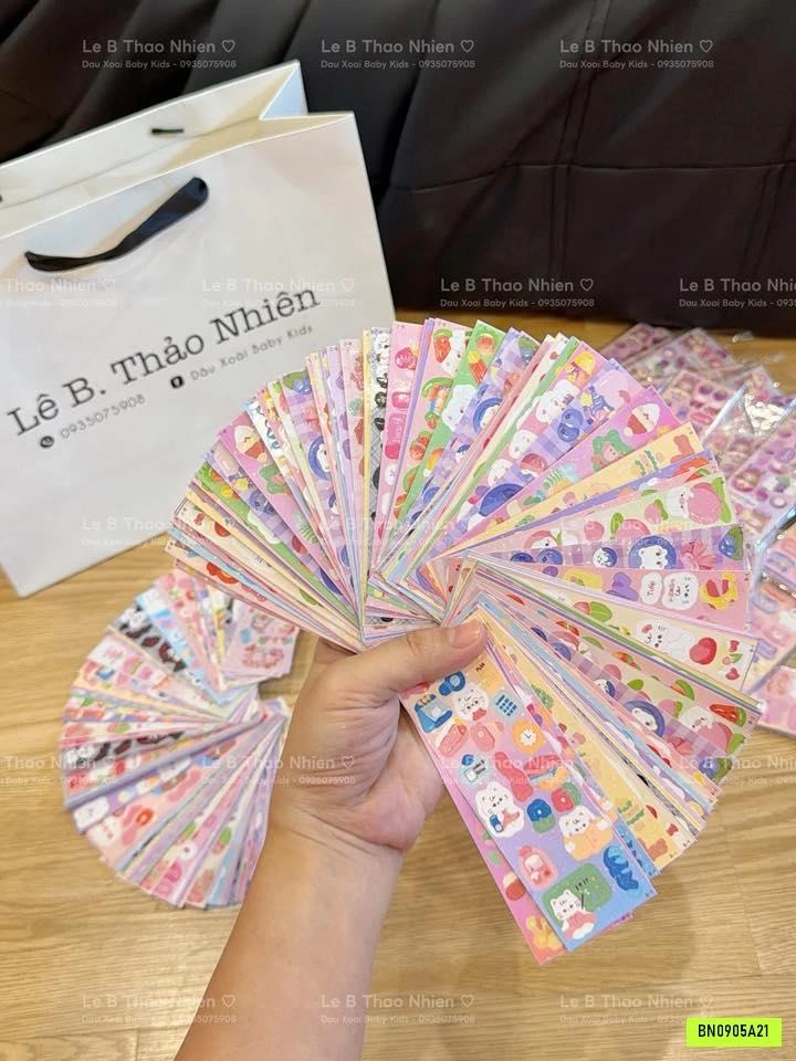SÉT 200 STICKER DÁN CUTE CHO BÉ YÊU