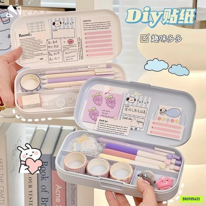 HỘP ĐỰNG BÚT 2 NGĂN DỄ THƯƠNG
