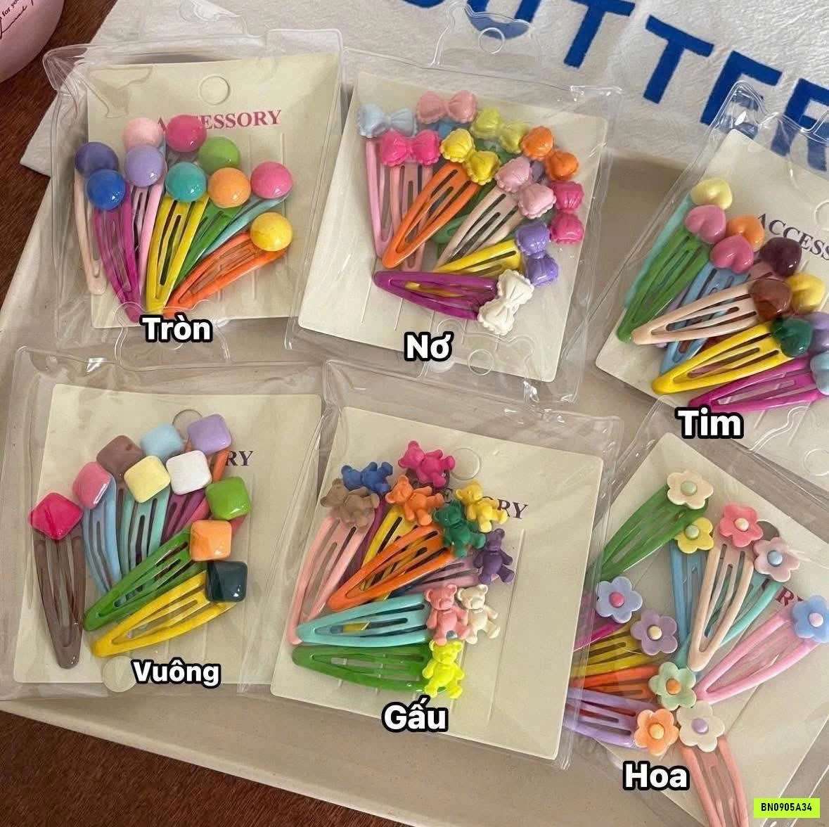 SÉT 10 KẸP TÓC SẮC MÀU