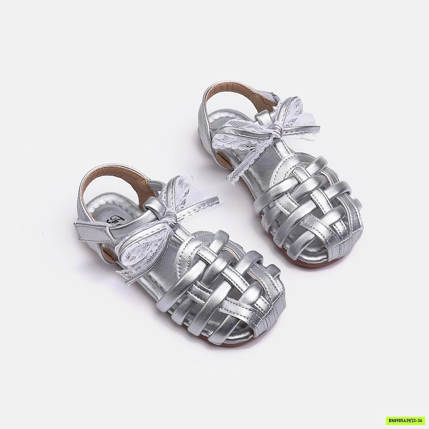 SANDAL RỌ ĐAN BUỘC NƠ PHỐI REN