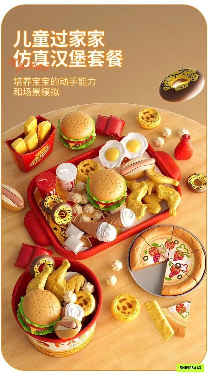 BỘ ĐỒ CHƠI FASTFOOD 80 CHI TIẾT