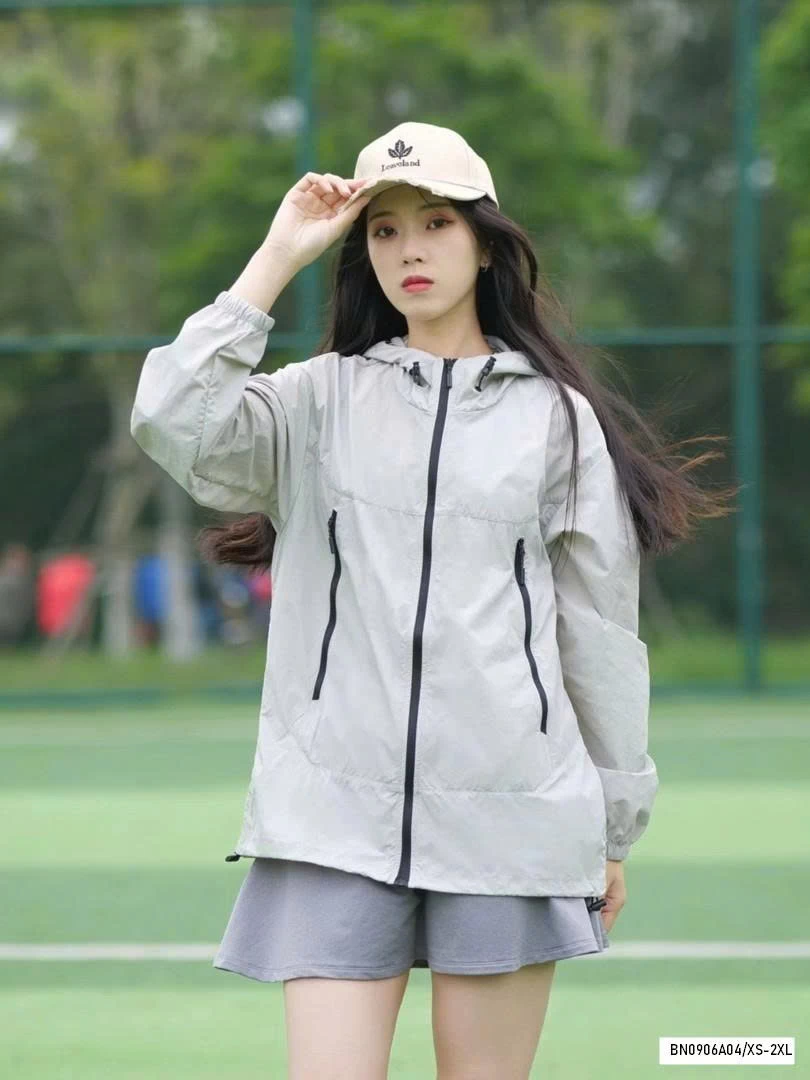 KHOÁC GIÓ CHỐNG NẮNG PHỐI MÀU KHÓA