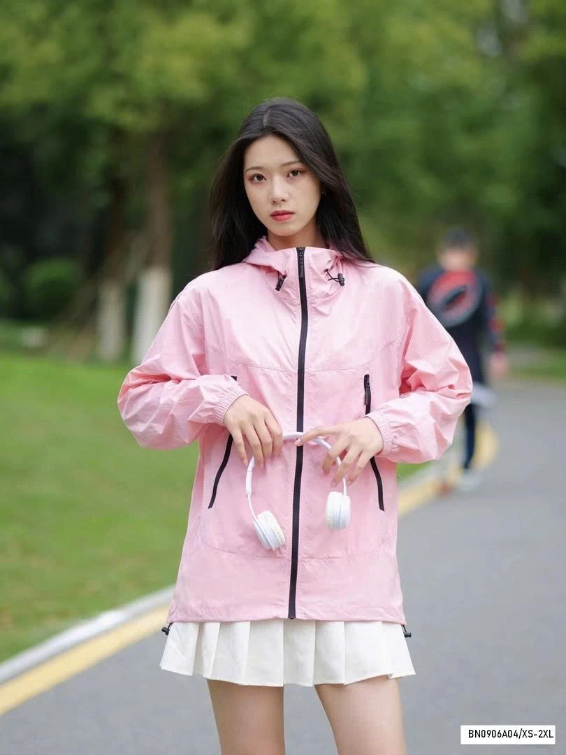 KHOÁC GIÓ CHỐNG NẮNG PHỐI MÀU KHÓA