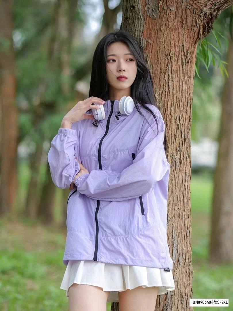 KHOÁC GIÓ CHỐNG NẮNG PHỐI MÀU KHÓA