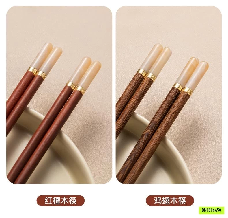 SÉT 5 ĐÔI ĐŨA GỖ ĐÀN HƯƠNG PHỐI NGỌC