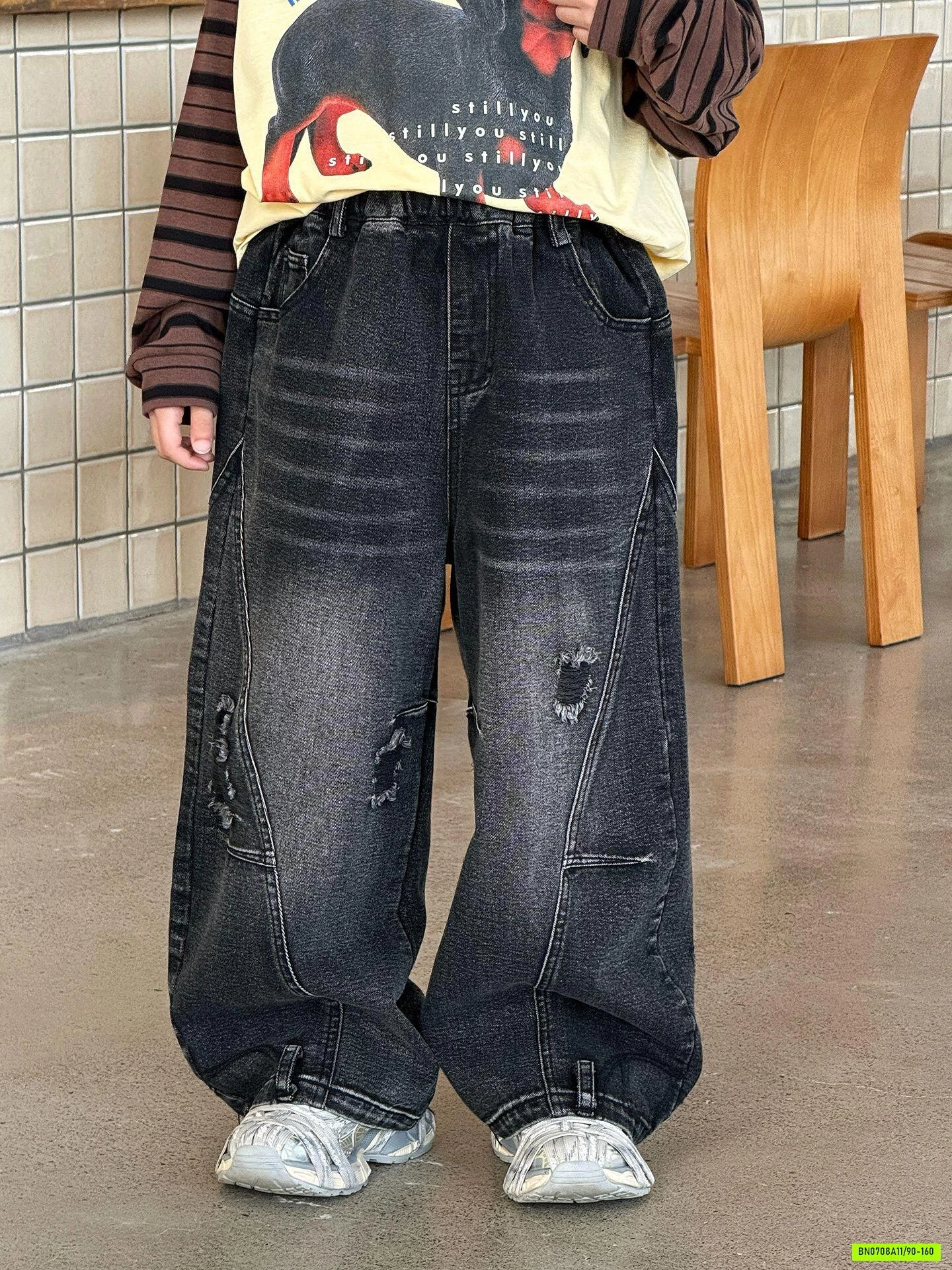 JEANS ĐEN BẠC GỐI CÁ TÍNH MSHOPKIDS