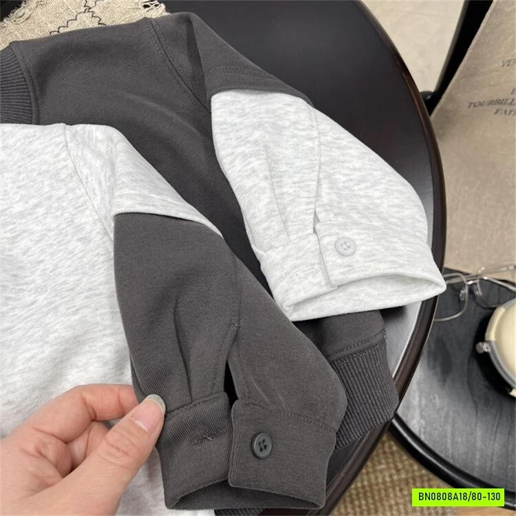 ÁO NỈ CÚN TAY NỐI 3D