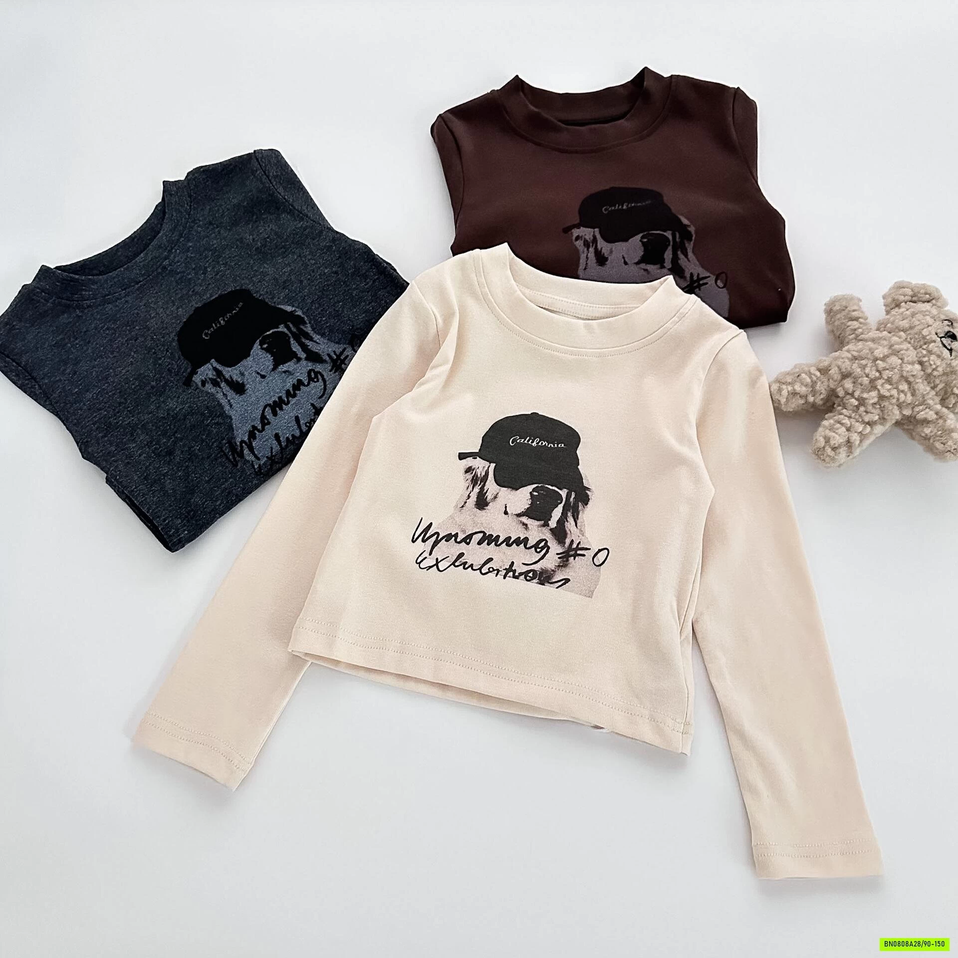 ÁO NỈ CÚN DÁNG CROPTOP LANMOMO