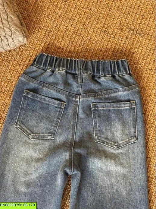 QUẦN JEAN ỐNG LOE CẠP CHUN AMBB 26E162