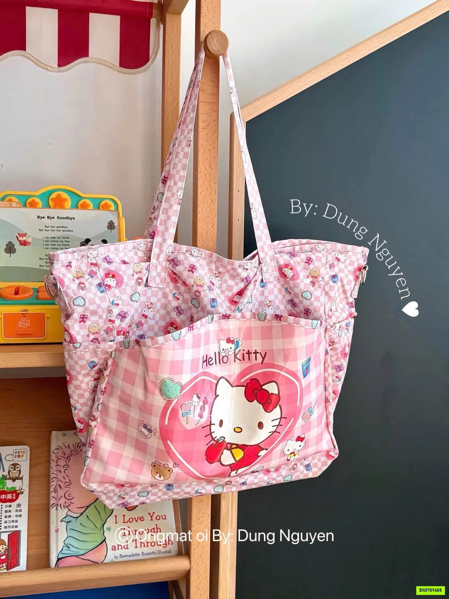 TÚI DU LỊCH KITTY HỒNG GẤP GỌN