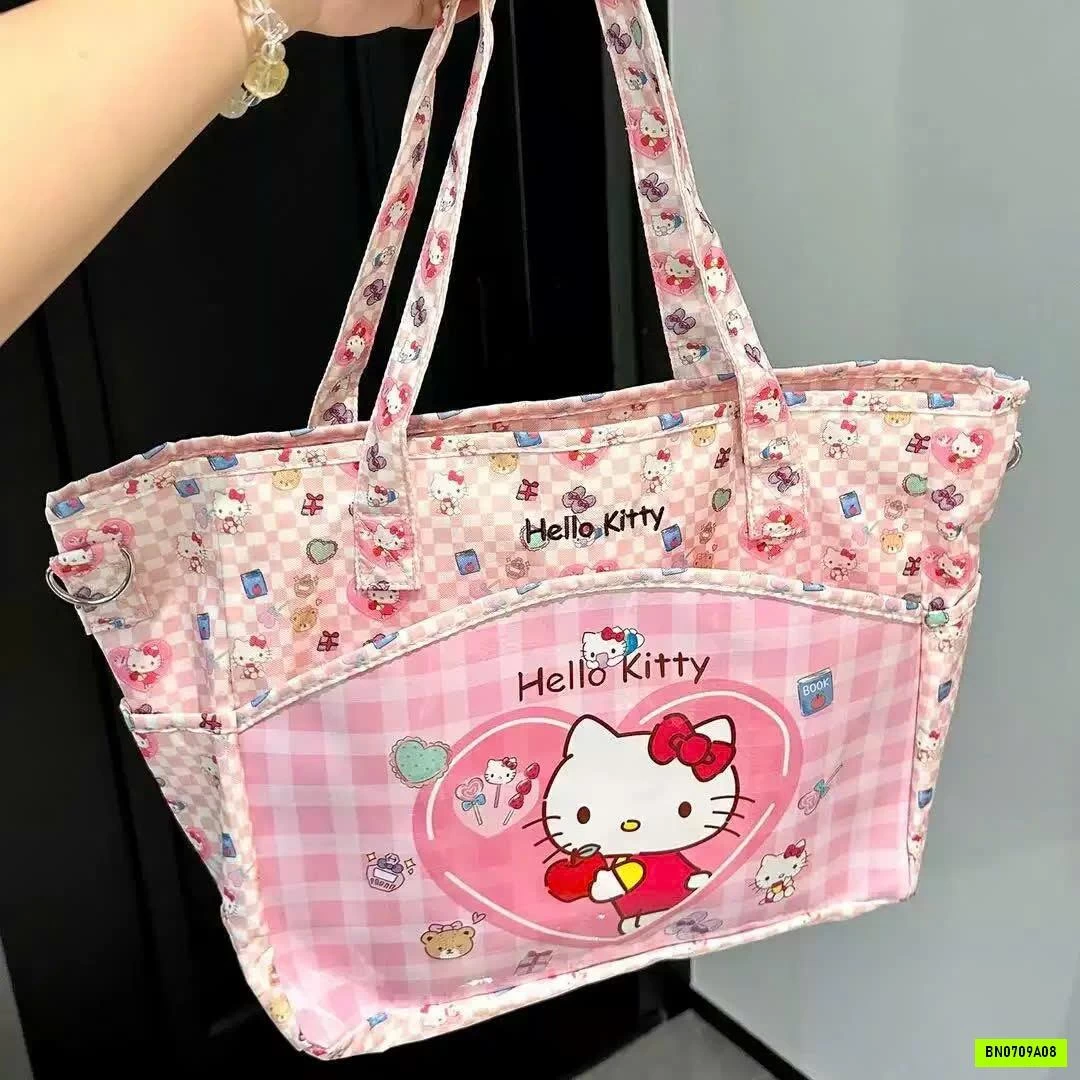 TÚI DU LỊCH KITTY HỒNG GẤP GỌN