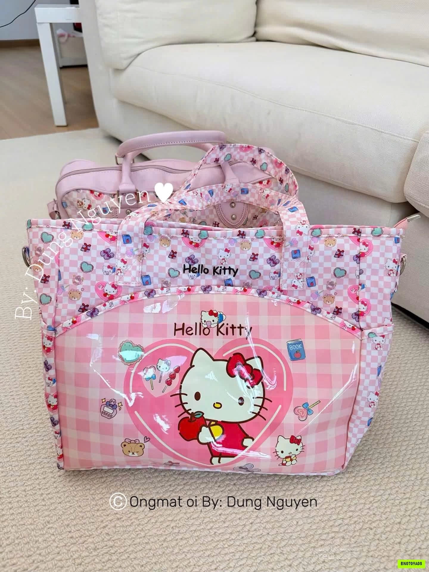 TÚI DU LỊCH KITTY HỒNG GẤP GỌN