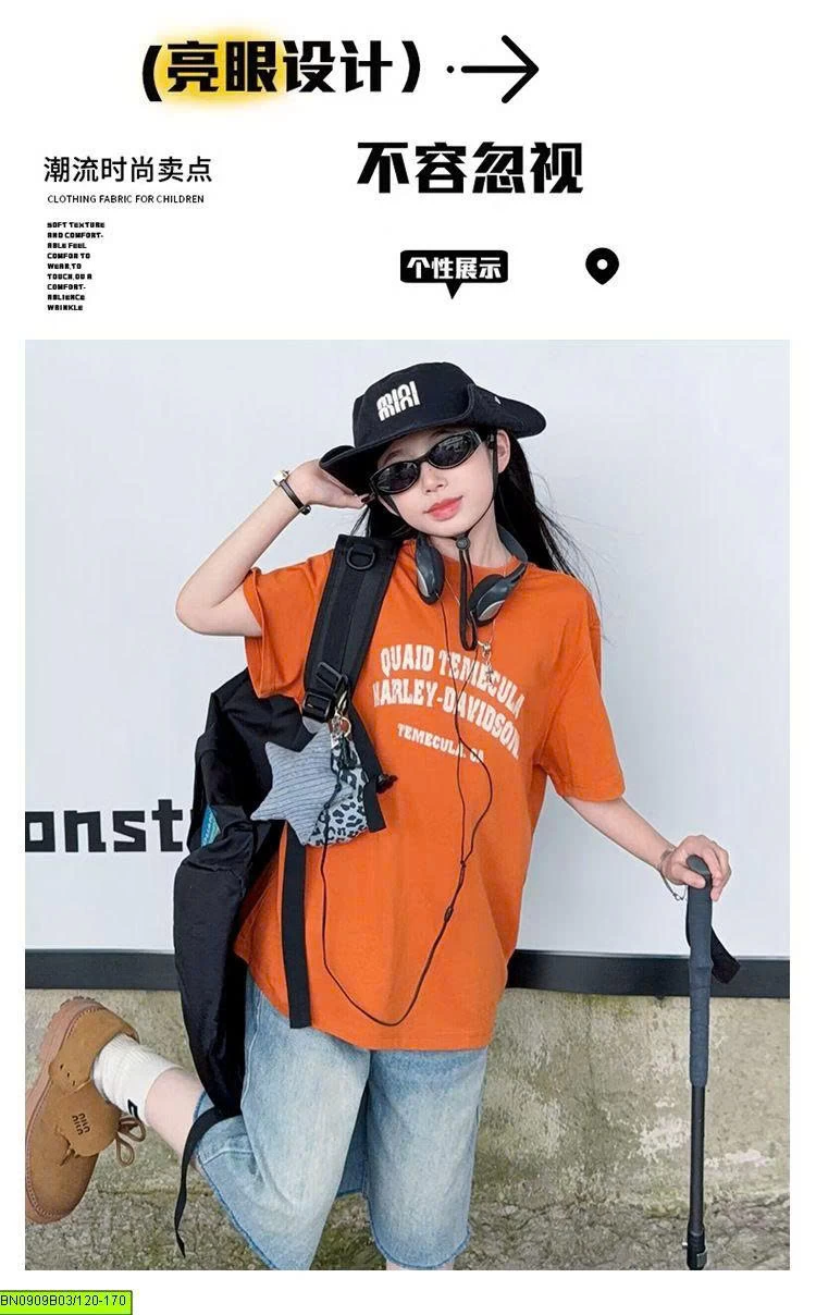 SÉT QUẦN NGỐ JEAN MIX ÁO CAM
