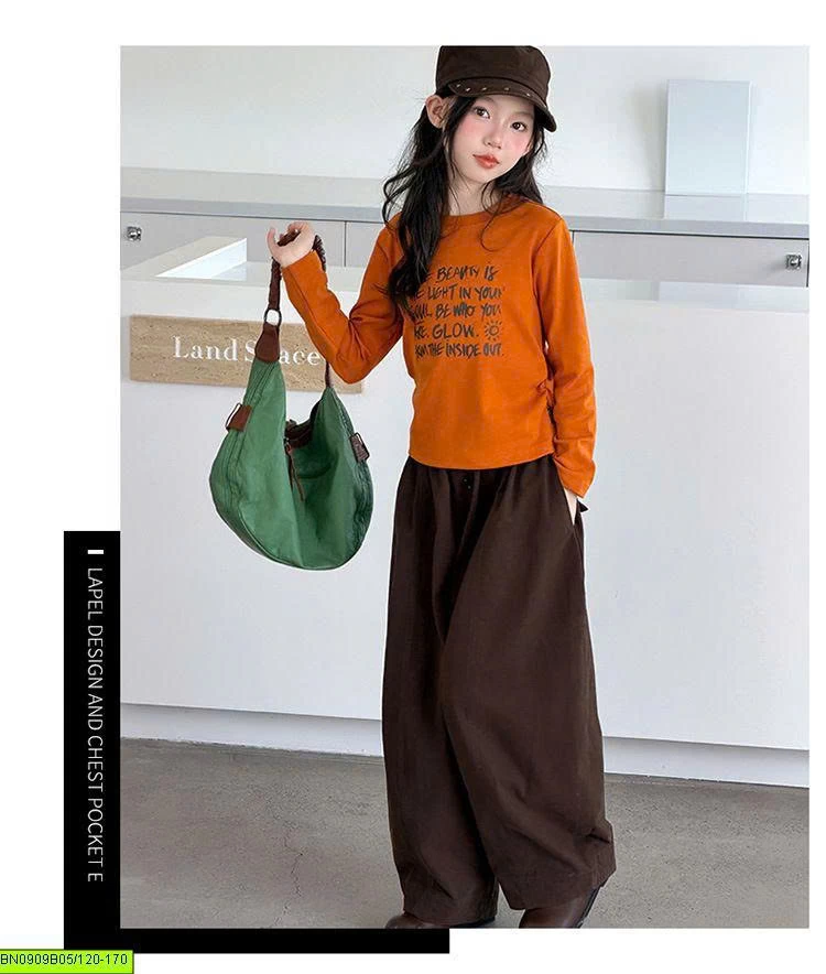SÉT ÁO THUN DÀI TAY IN CHỮ MIX QUẦN SUÔNG SZ ĐẠI